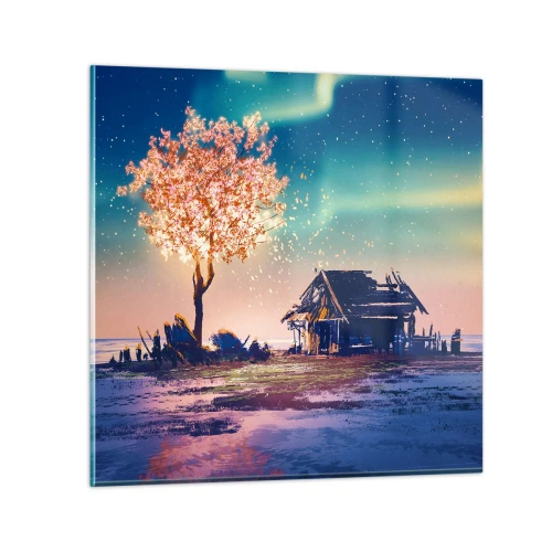 Quadro su vetro - La natura non passa - 30x30 cm