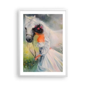 Poster in cornice bianca - Come in un bel sogno - 50x70 cm