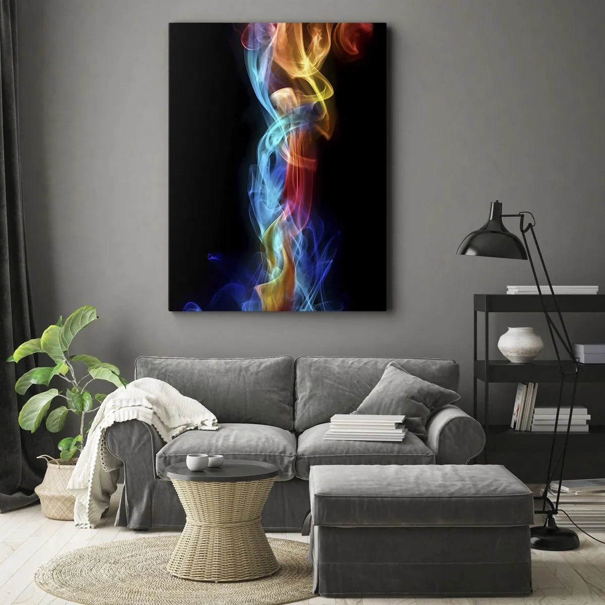 Quadro su tela - Stampe su Tela - La danza arcobaleno delle nebbie - 55x100 cm