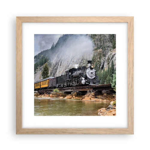 Poster in cornice rovere chiaro - Dove andiamo? - 30x30 cm