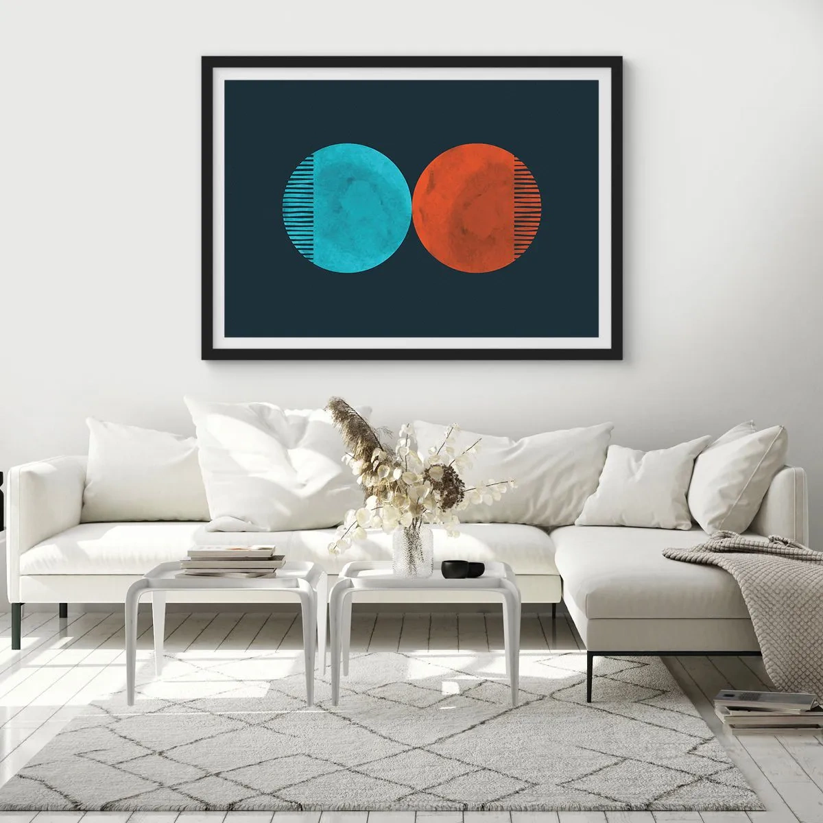 Poster in cornice nera - Solo geometria? - 50x40 cm