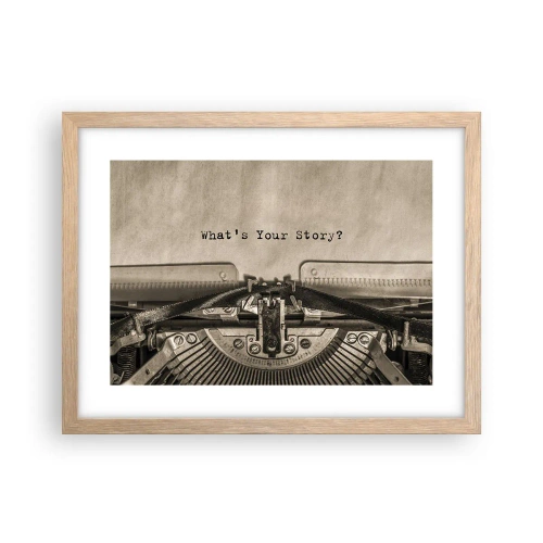 Poster in cornice rovere chiaro - Rispondimi - 40x30 cm