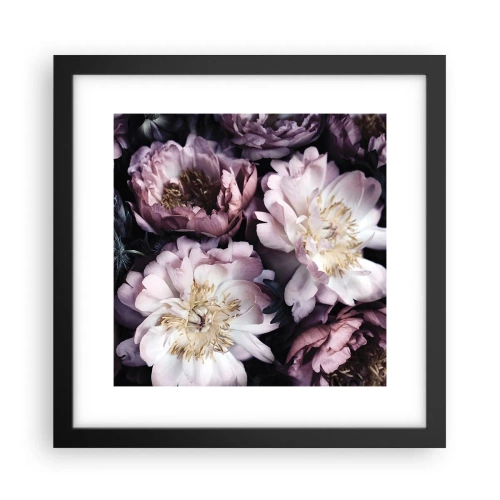 Poster in cornice nera - Bouquet nel vecchio stile - 30x30 cm