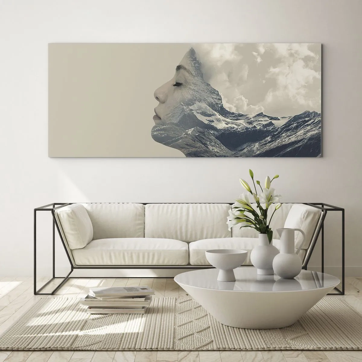 Quadro su vetro - La bellezza degli elementi - 100x40 cm