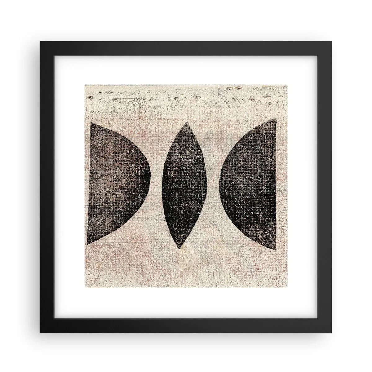 Poster in cornice nera - Astrazione etnica - 30x30 cm