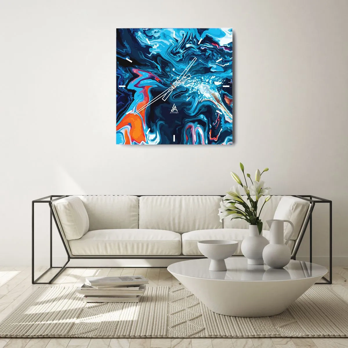 Orologio da parete - Orologio in Vetro - Viaggio al centro del cielo - 40x40 cm