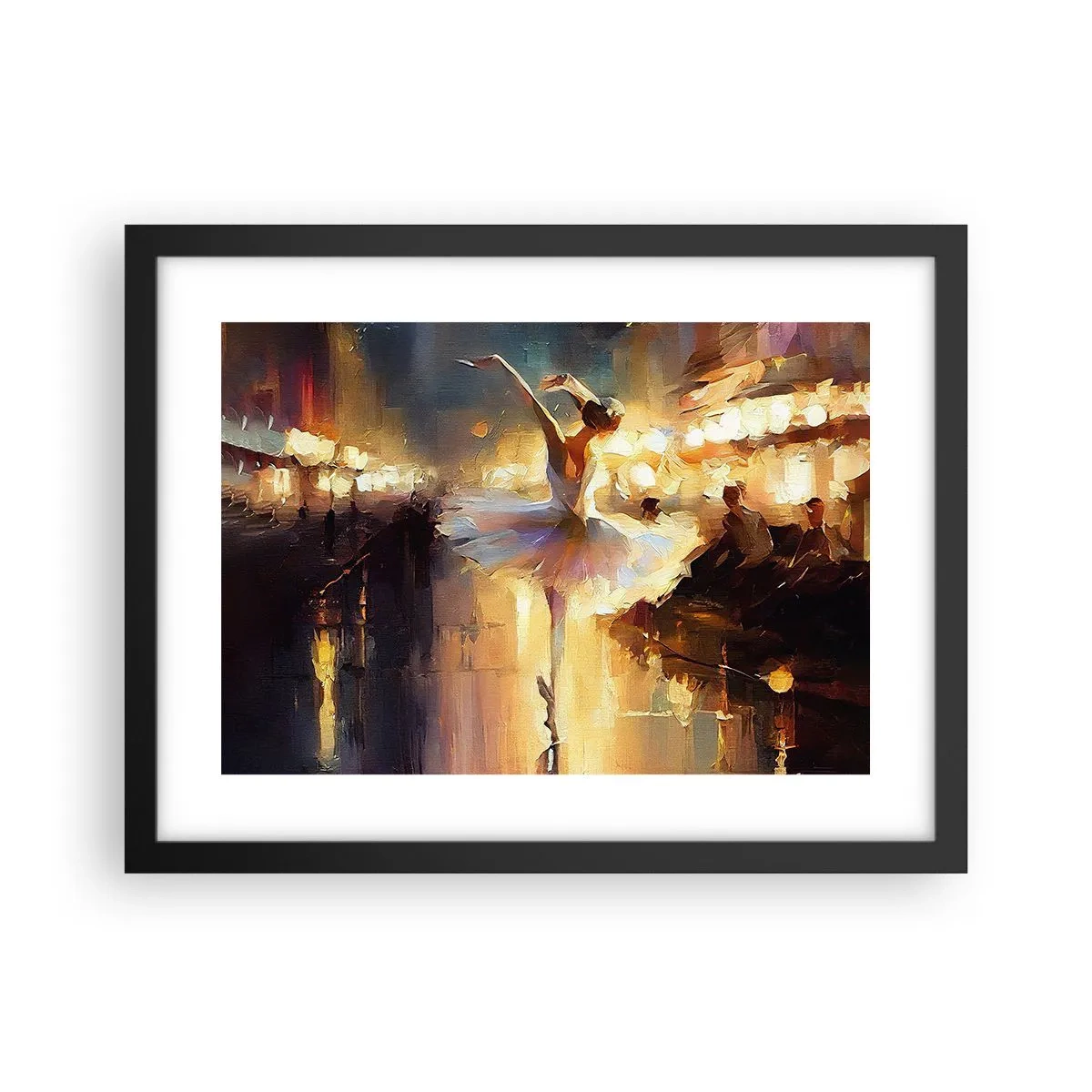 Poster in cornice nera - Miracolo nella strada - 40x30 cm