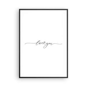 Poster in cornice nera - Bianco e nero - 70x100 cm