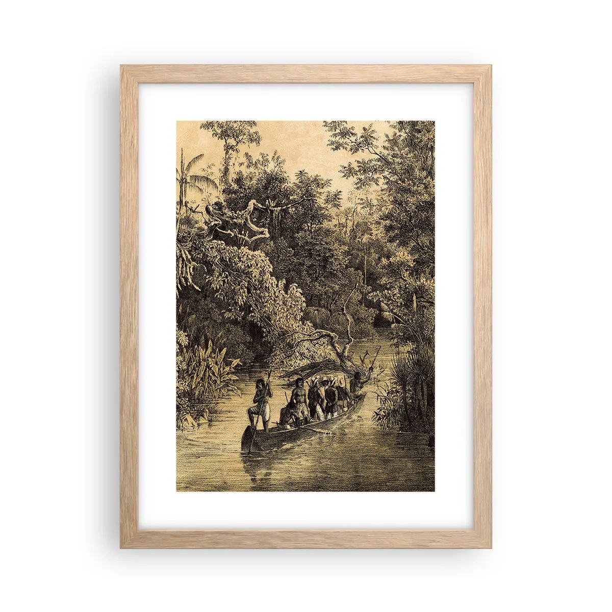 Poster in cornice rovere chiaro - Viaggio alla fonte - 30x40 cm