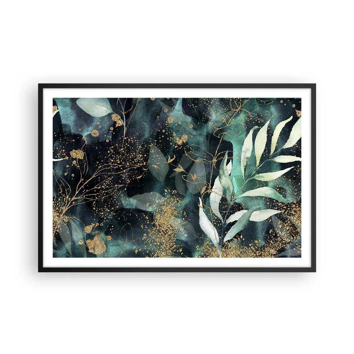 Poster in cornice nera - Il giardino incantato - 91x61 cm
