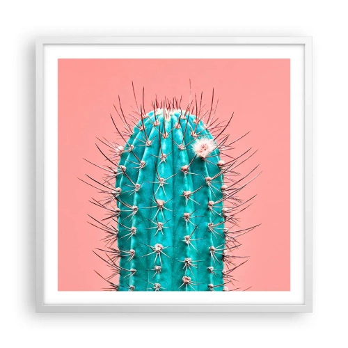 Poster in cornice bianca - Stai attento - 60x60 cm