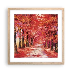 Poster in cornice rovere chiaro - Impressione d'autunno - 40x40 cm
