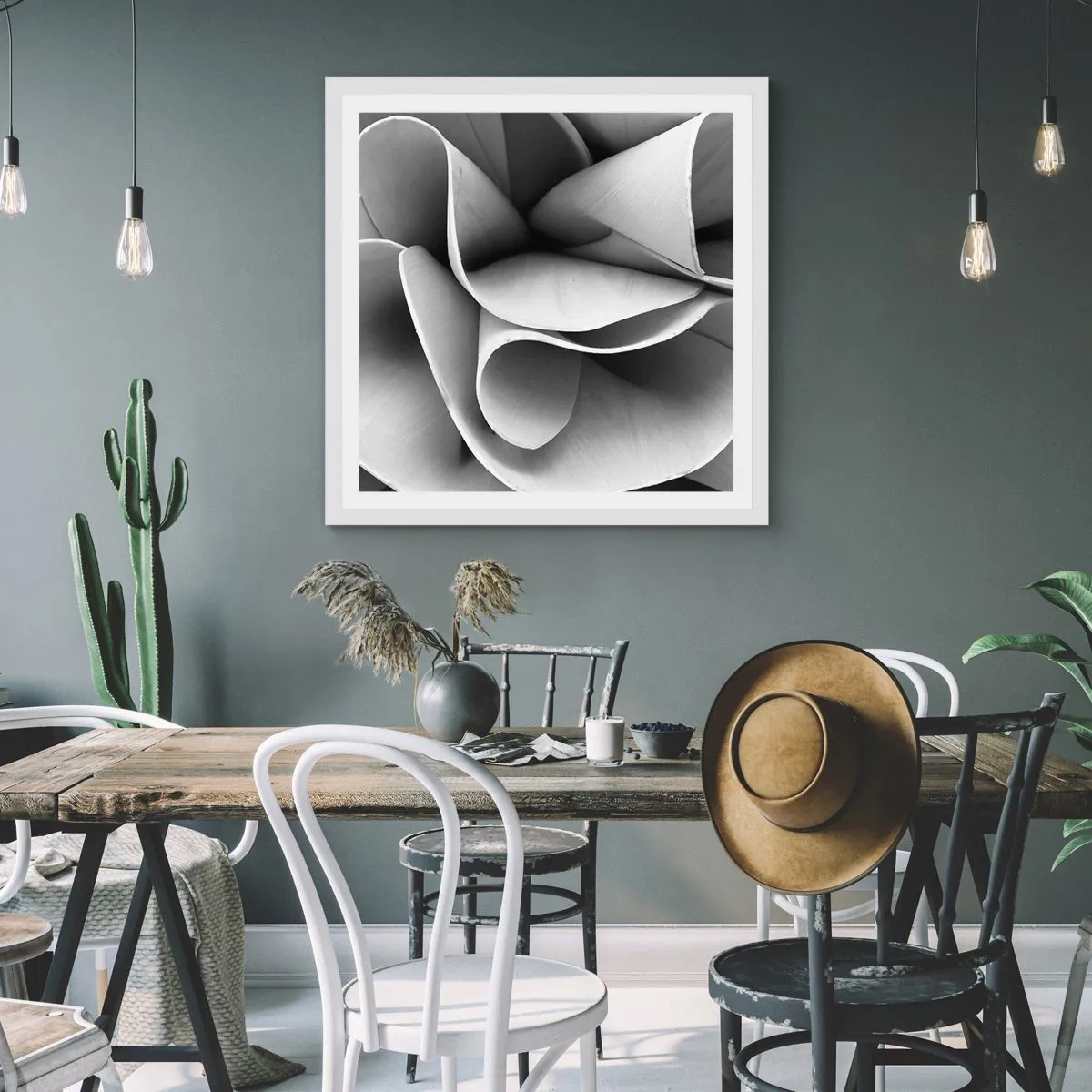 Poster in cornice bianca - Avviene nello spazio - 30x30 cm