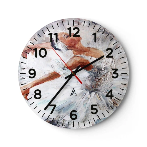 Orologio da parete - Orologio in Vetro - Delicata e leggera come il tulle - 30x30 cm