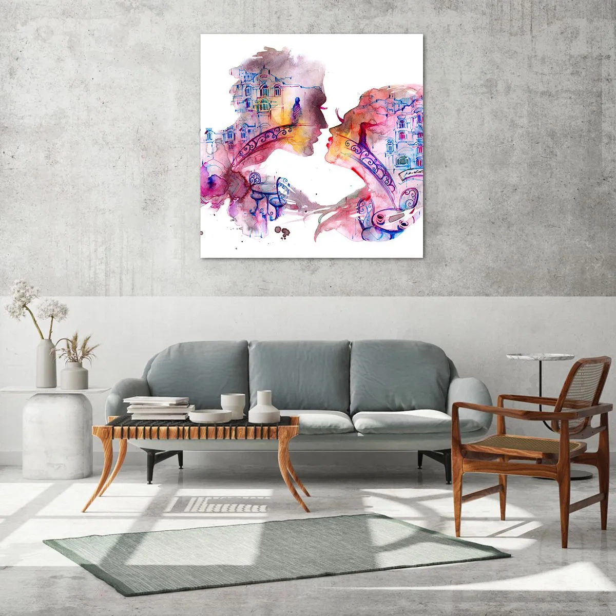 Quadro su vetro - Misterioso ponte dei sospiri - 60x60 cm