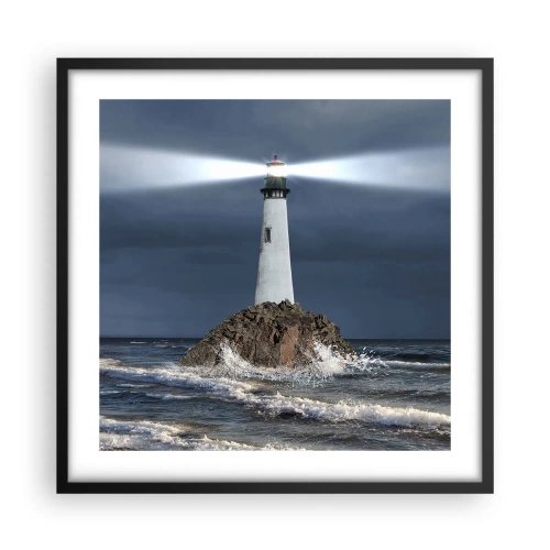 Poster in cornice nera - Qui...qui... qui! - 50x50 cm