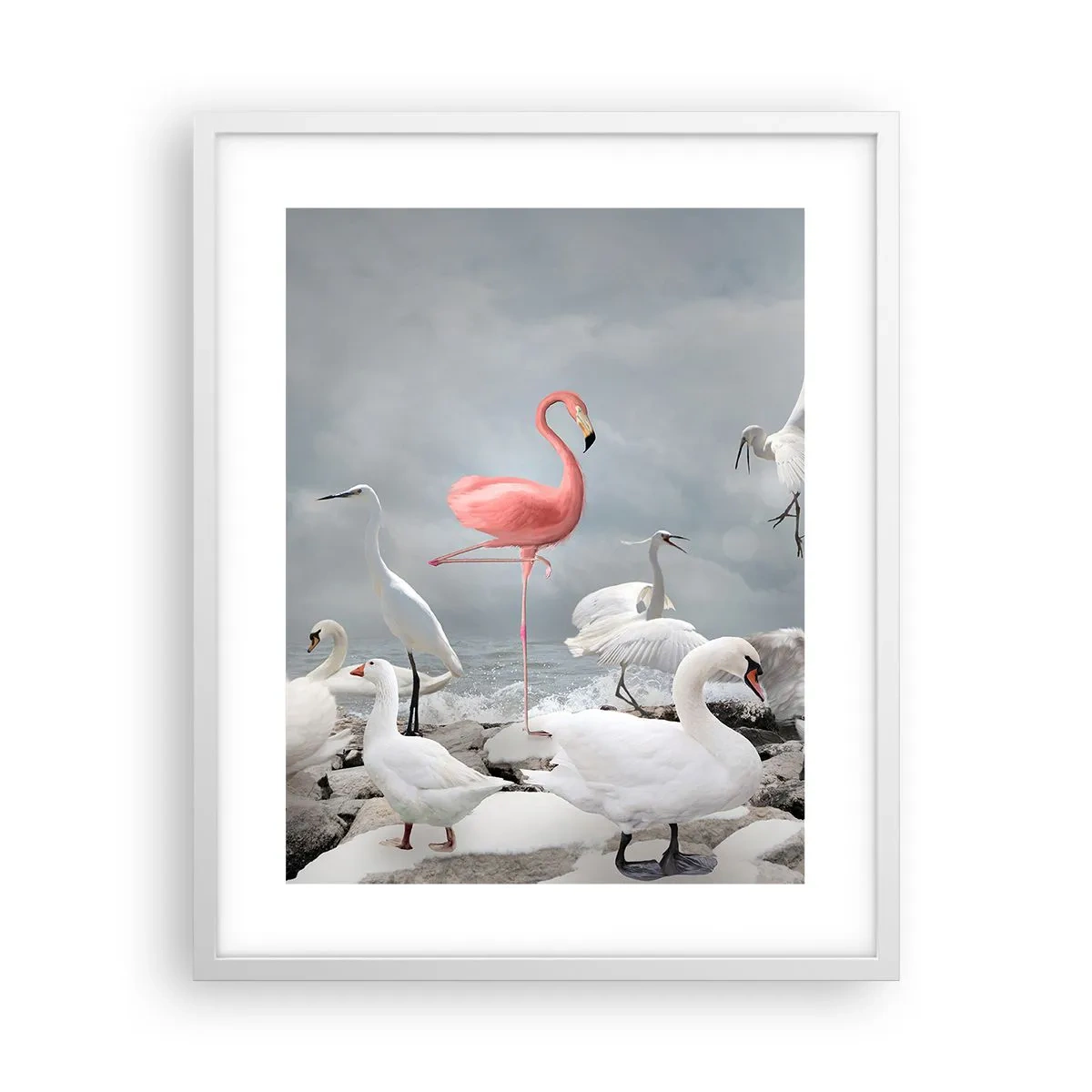 Poster in cornice bianca - Come sono arrivato qui? - 40x50 cm