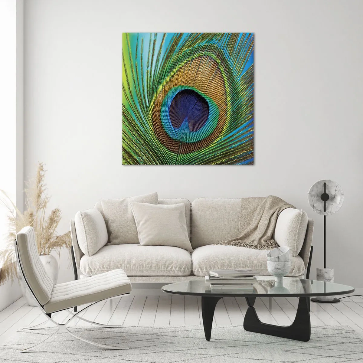 Quadro su vetro - Occhio nell'occhio - 70x70 cm