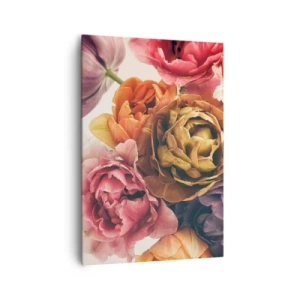 Quadro su tela - Stampe su Tela - Un mazzo di fiori vari dai colori intensi - 70x100cm - La festa della vita - Decorazione murale moderna per soggiorno e camera da letto ARTTOR