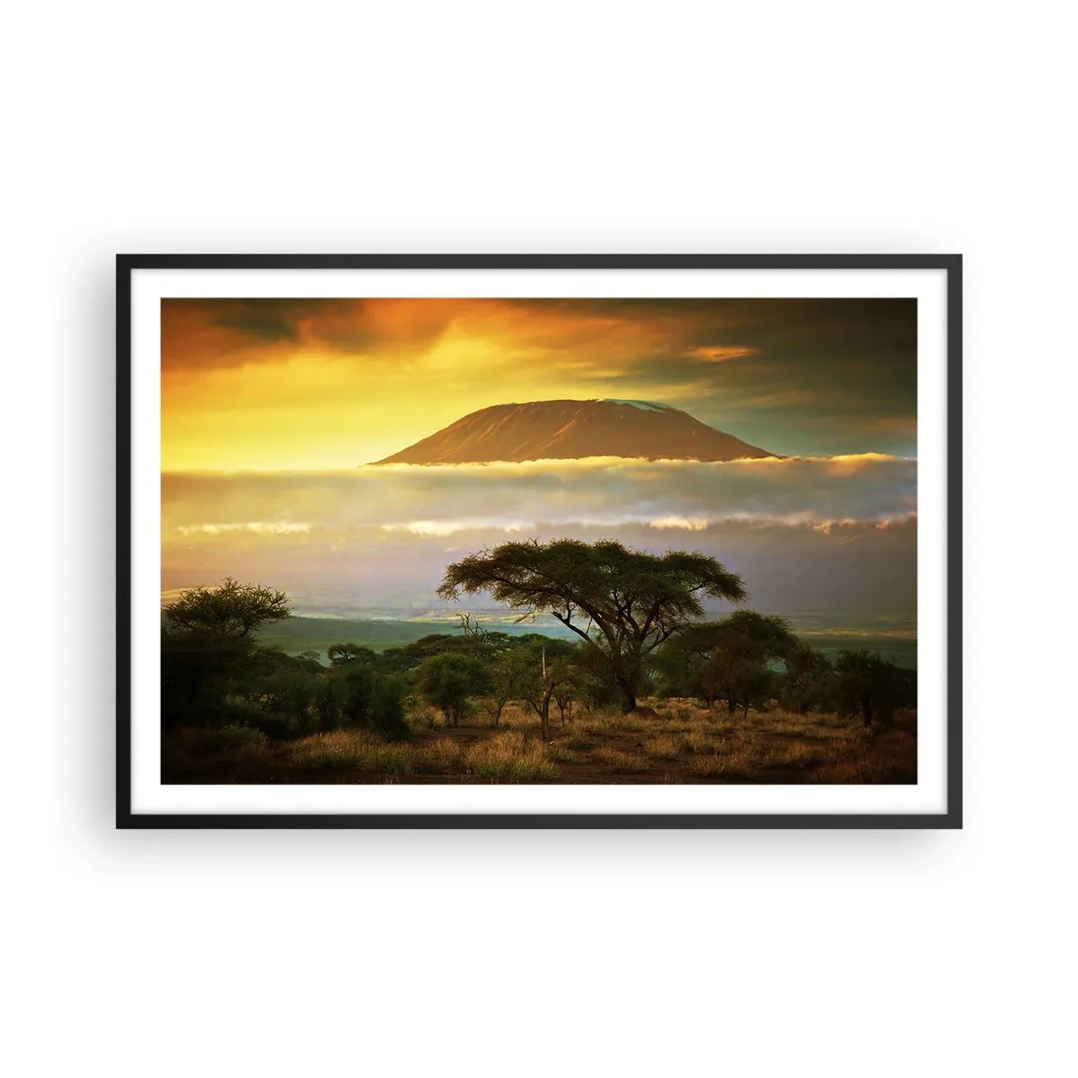 Poster in cornice nera - Il sogno del viaggiatore - 91x61 cm