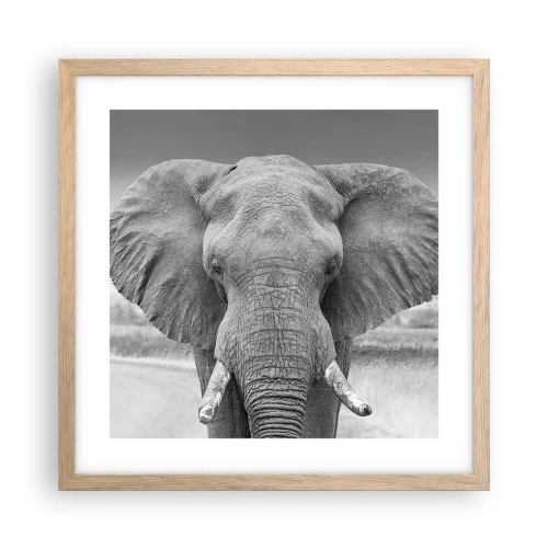 Poster in cornice rovere chiaro - Benvenuti nel mio mondo - 40x40 cm