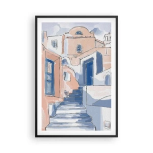 Poster in cornice nera - Città esotica - 61x91 cm