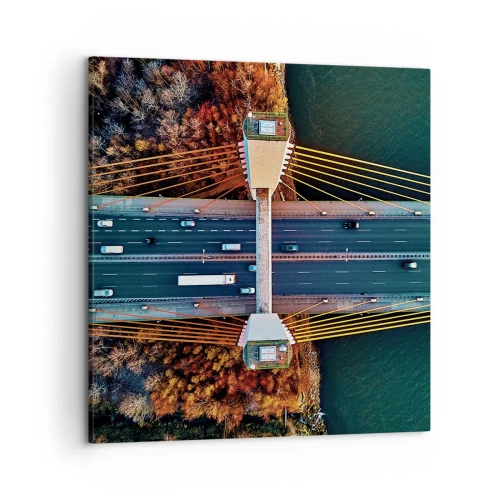 Quadro su tela - Stampe su Tela - Oltre il fiume, oltre il bosco - 50x50 cm