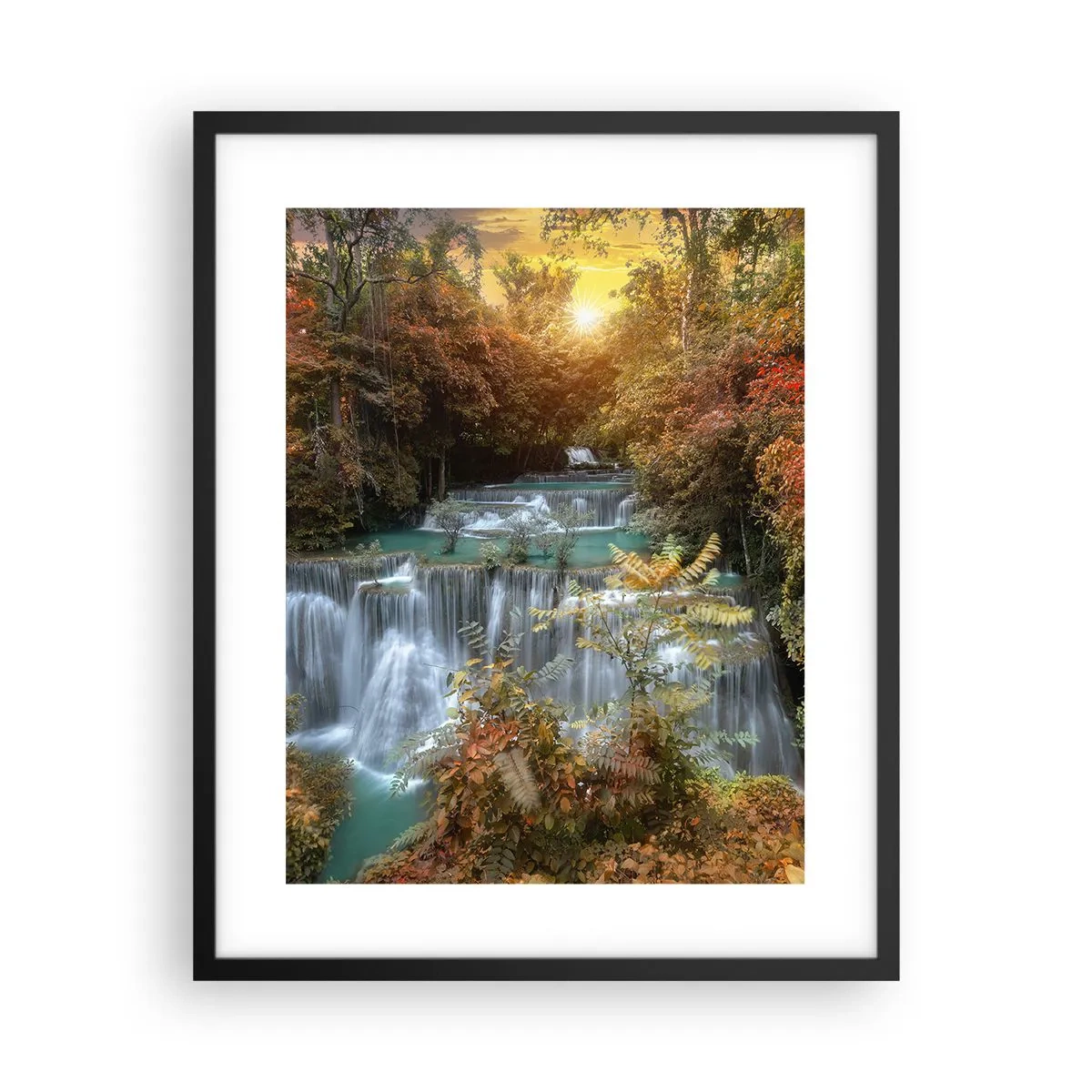 Poster in cornice nera - Il tesoro nascosto nel bosco - 40x50 cm