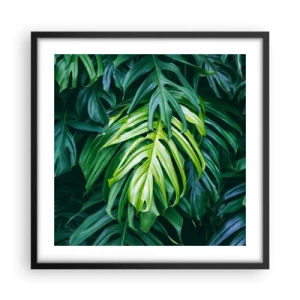 Poster in cornice nera - Immergersi nella freschezza - 50x50 cm