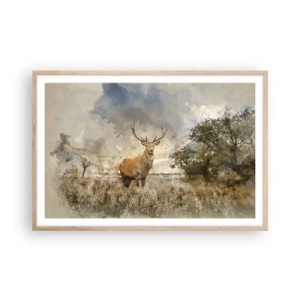 Poster in cornice rovere chiaro - Dignità - forza - maestosità - 91x61 cm