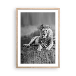Poster in cornice rovere chiaro - La siesta del re - 50x70 cm