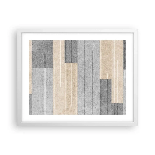 Poster in cornice bianca - Composizione: rigare dritto - 50x40 cm