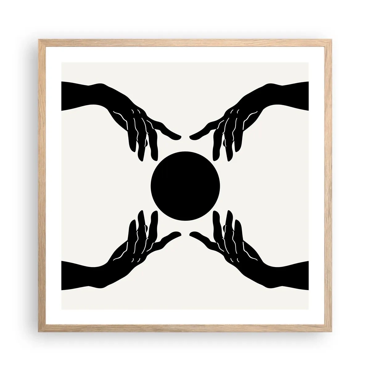 Poster in cornice rovere chiaro - Segno misterioso - 60x60 cm