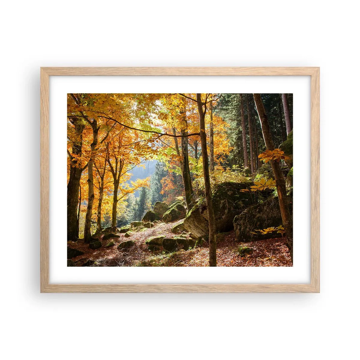 Poster in cornice rovere chiaro - Il tempo del riposo - 50x40 cm