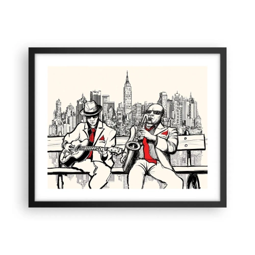 Poster in cornice nera - Improvvisare a New York - 50x40 cm