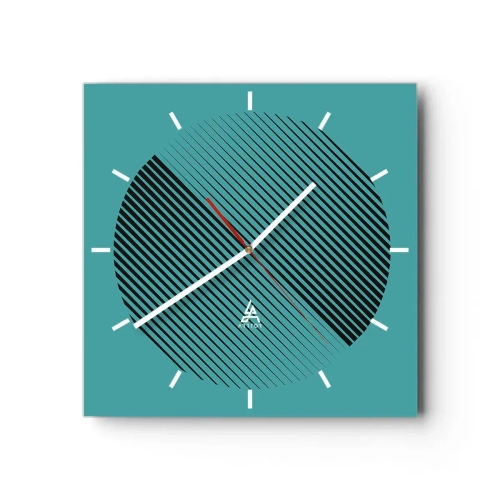 Orologio da parete - Orologio in Vetro - Cerchio: variazione geometrica - 40x40 cm