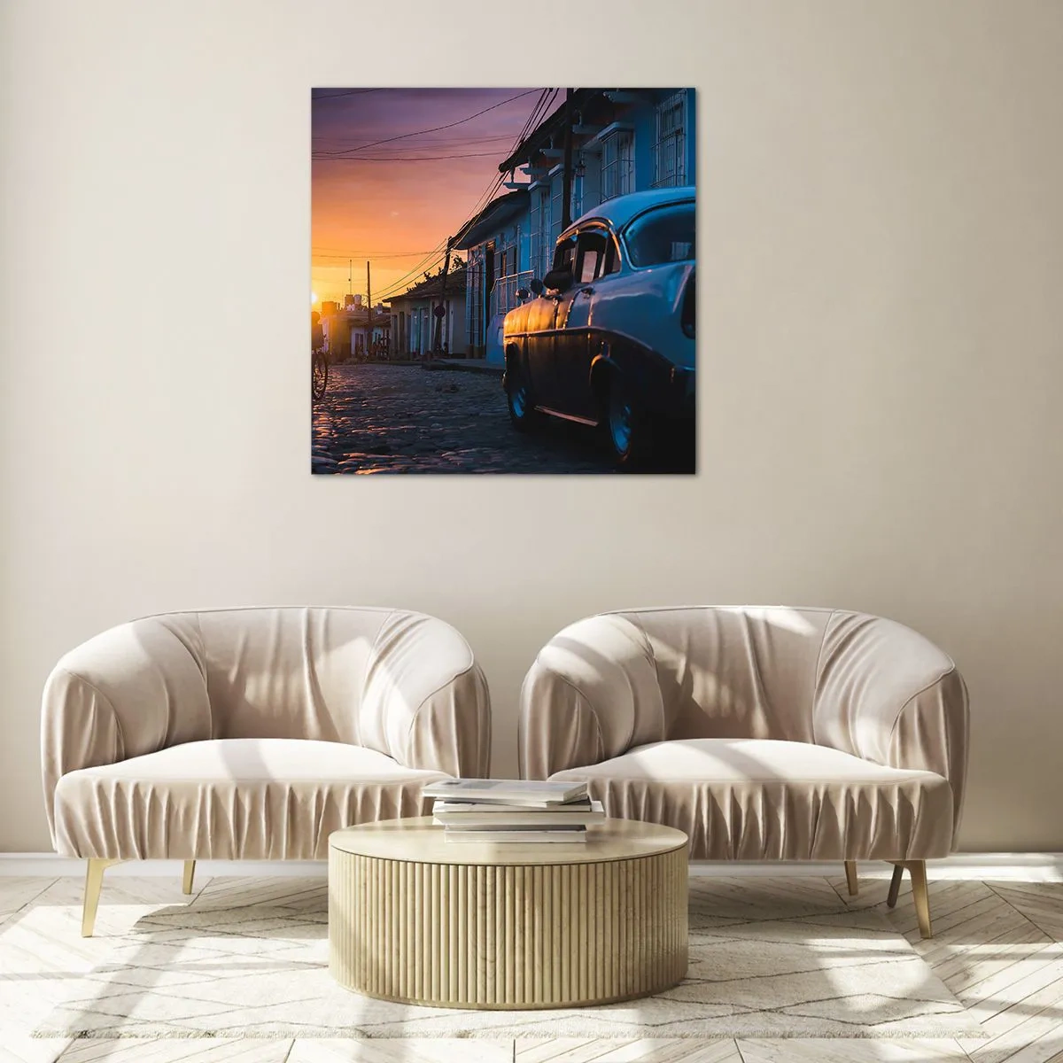 Quadro su vetro - Qui il tempo rallenta - 30x30 cm