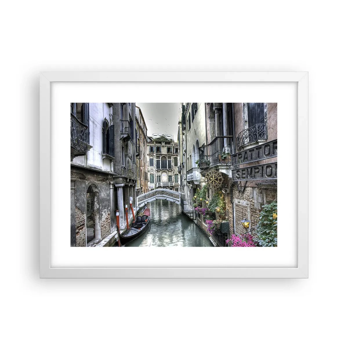 Poster in cornice bianca - Da secoli in silenziosa riflessione - 40x30 cm