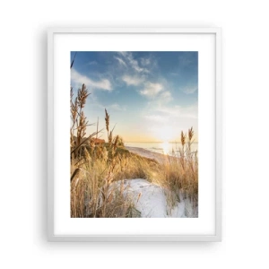 Poster in cornice bianca - Spiaggia del nord - 40x50 cm