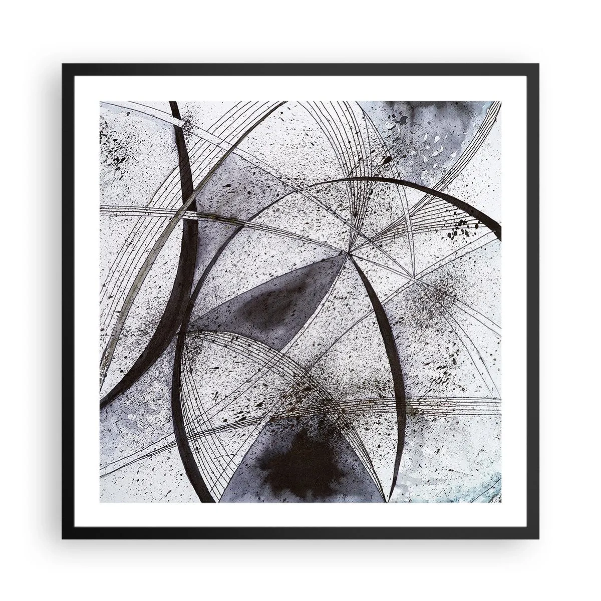 Poster in cornice nera - Fantasia futuristica - 60x60 cm