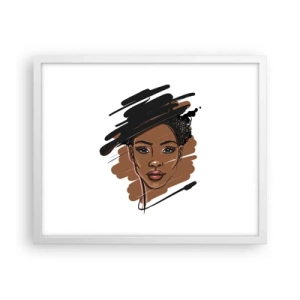 Poster in cornice bianca - Dolce come la cioccolata - 50x40 cm