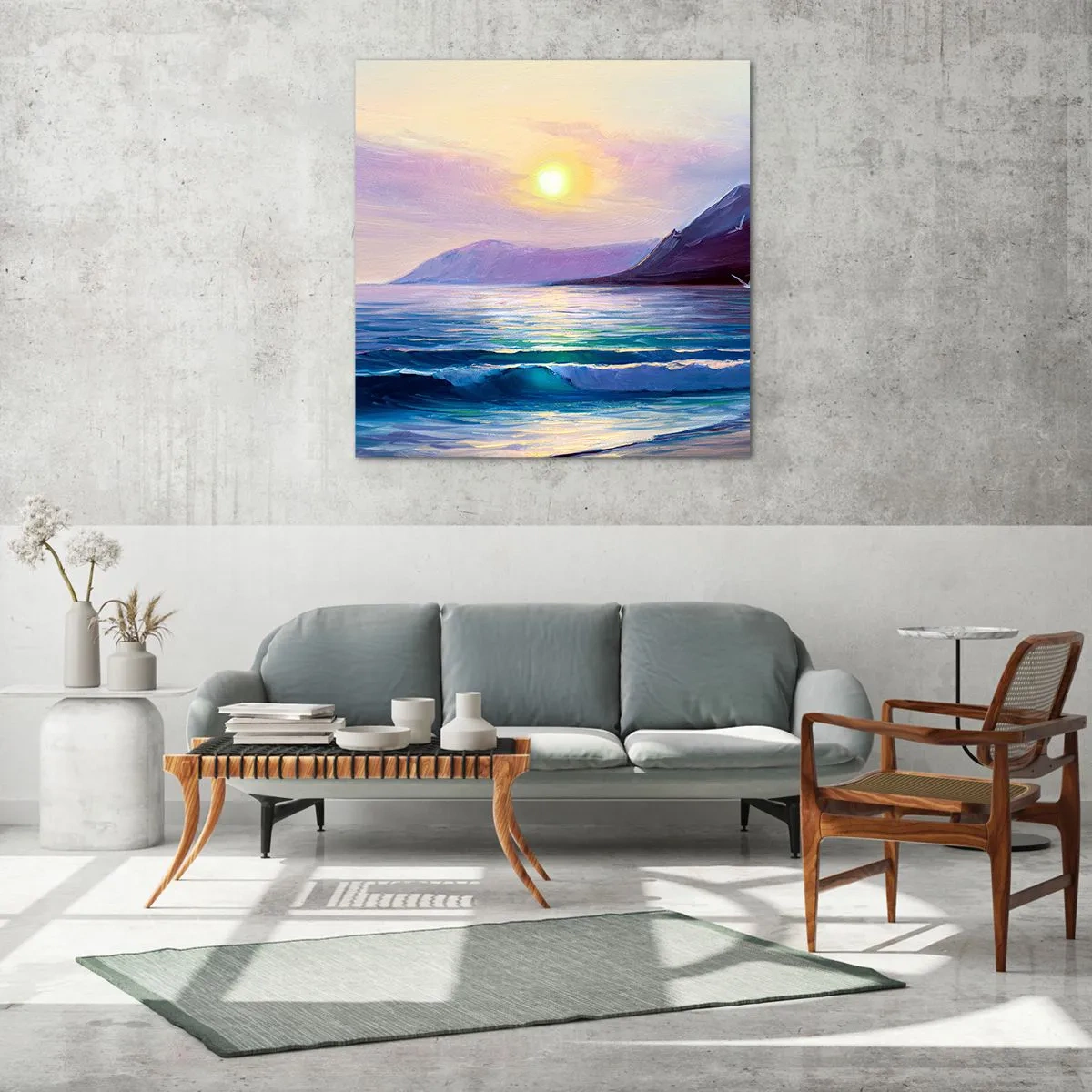 Quadro su vetro - Cristallo di acqua e di aria - 40x40 cm