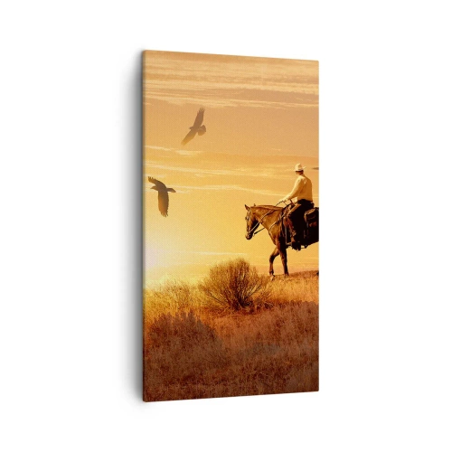 Quadro su tela - Stampe su Tela - Da solo nella prateria - 45x80 cm