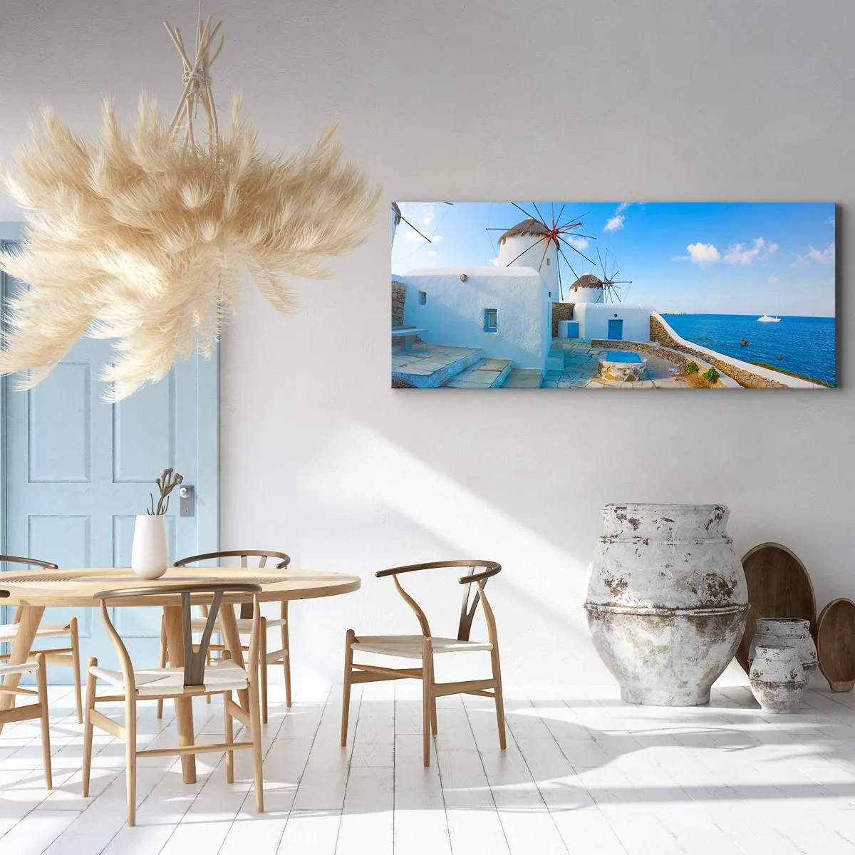 Quadro su tela - Stampe su Tela - Vento azzurro sul mare - 90x30 cm