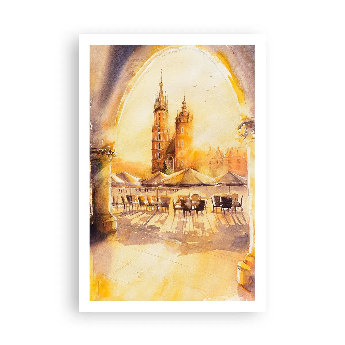 Poster - Alba sulla piazza di Cracovia - 61x91 cm