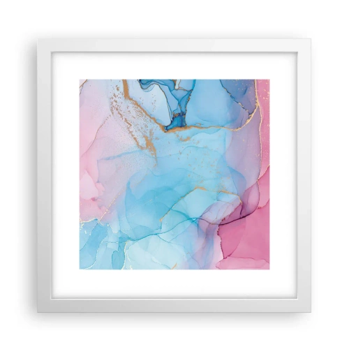 Poster in cornice bianca - Incontro e compenetrazione - 30x30 cm