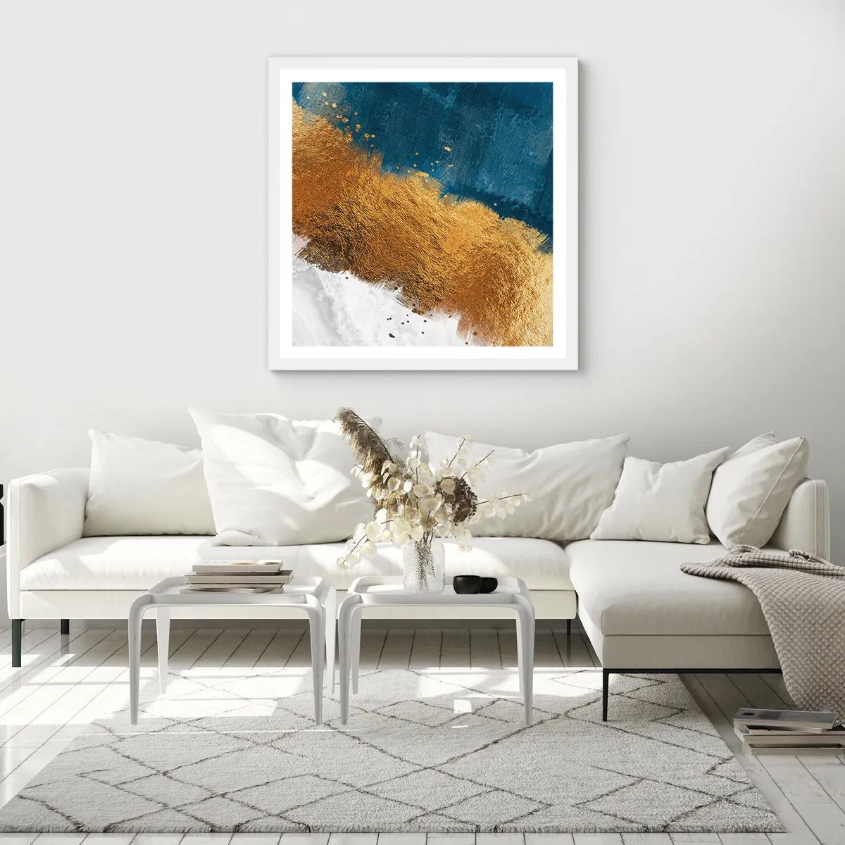 Poster in cornice bianca - I colori dell'estate - 40x40 cm