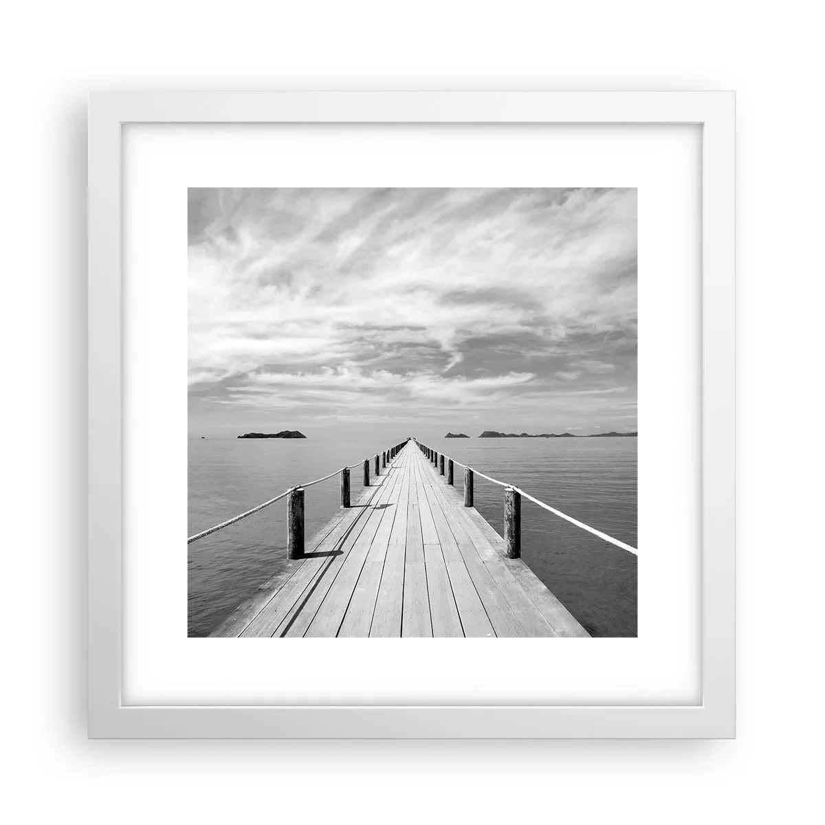 Poster in cornice bianca - Forse un viaggio... - 30x30 cm