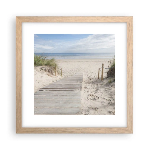 Poster in cornice rovere chiaro - Fino all'orizzonte - 30x30 cm