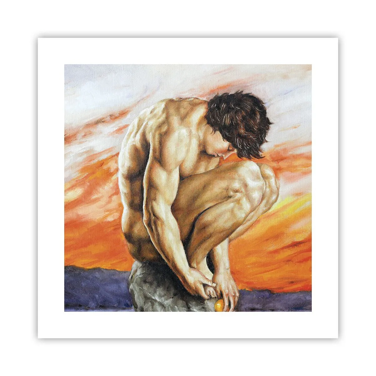 Poster - Immerso in se stesso - 40x40 cm